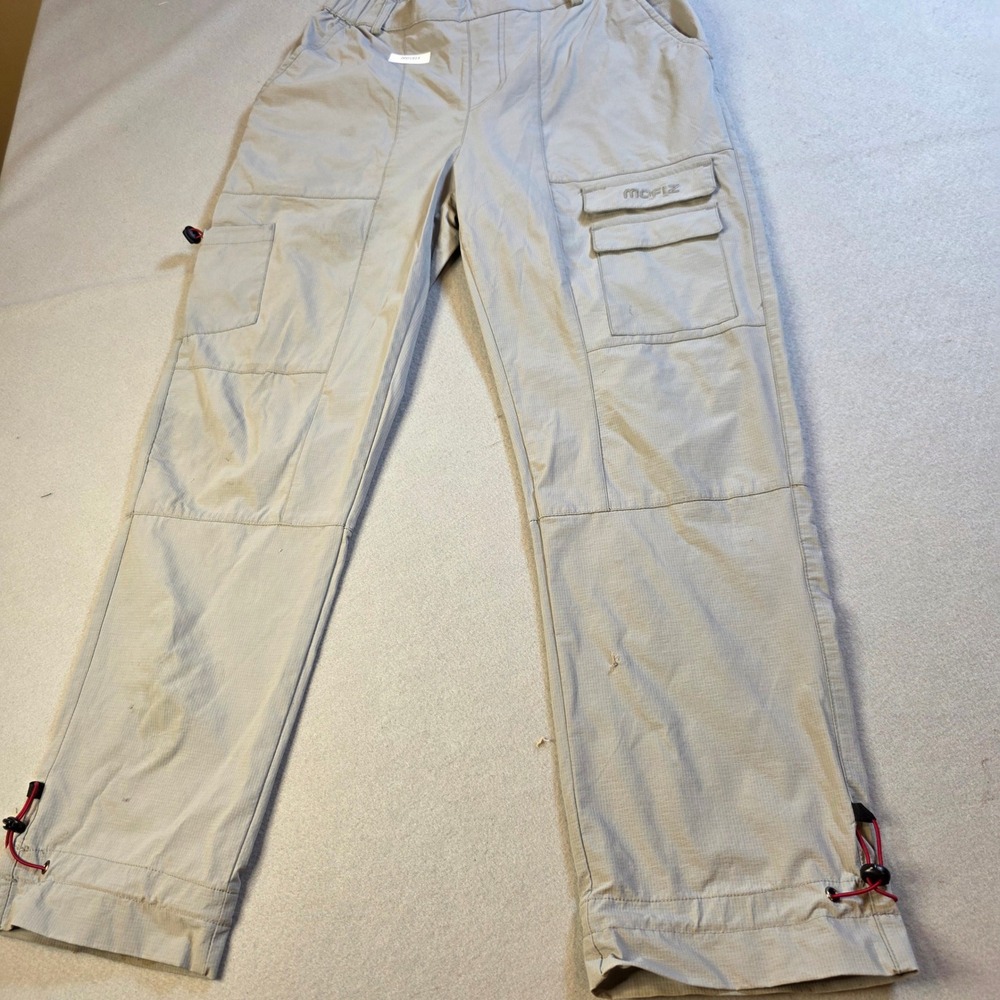 MoFiz Mens Ripstop Cargo Hiking Pants Gray Bungee Hem Outdoor Trousers 0001914